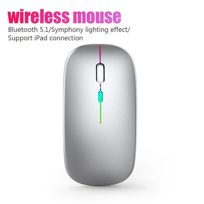 PCWireless Mouse RGB Rechargeable Bluetooth Mice Wireless Computer Mause LE