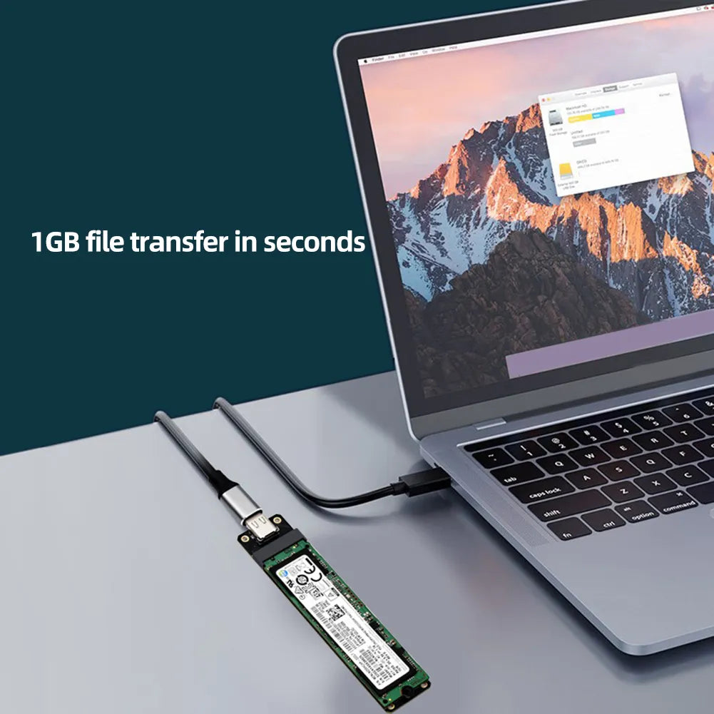 M.2NGFF Solid State Disk SSD To USB Adapter 10 Gbps Speed M.2 NGFF Hard Dis