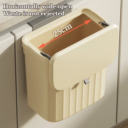 New Kitchen Trash Can Wall Mounted Hanging Trash Bin With Lid Garbage Can f