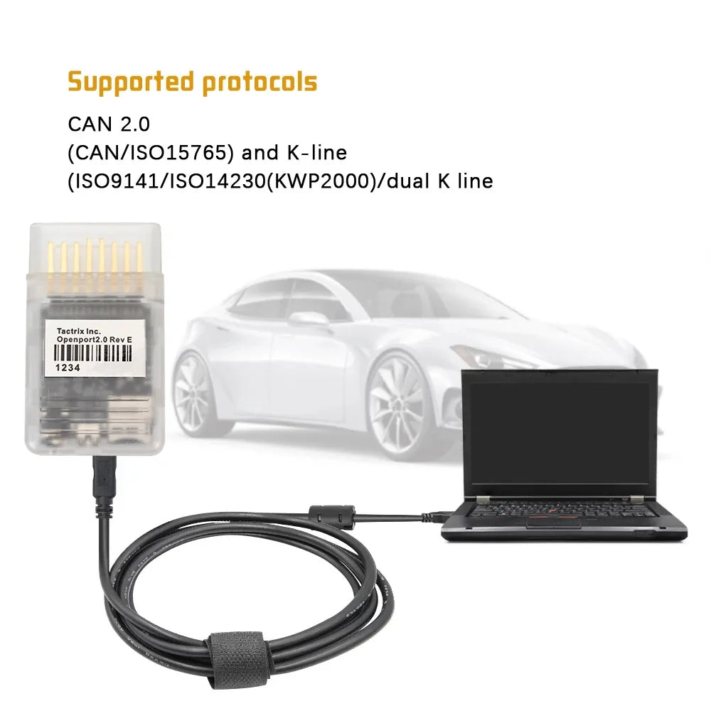 For Toyota Mitsubishi Subaru ECU FLASH Tactrix Openport 2.0 OBD2 OBDII Conn