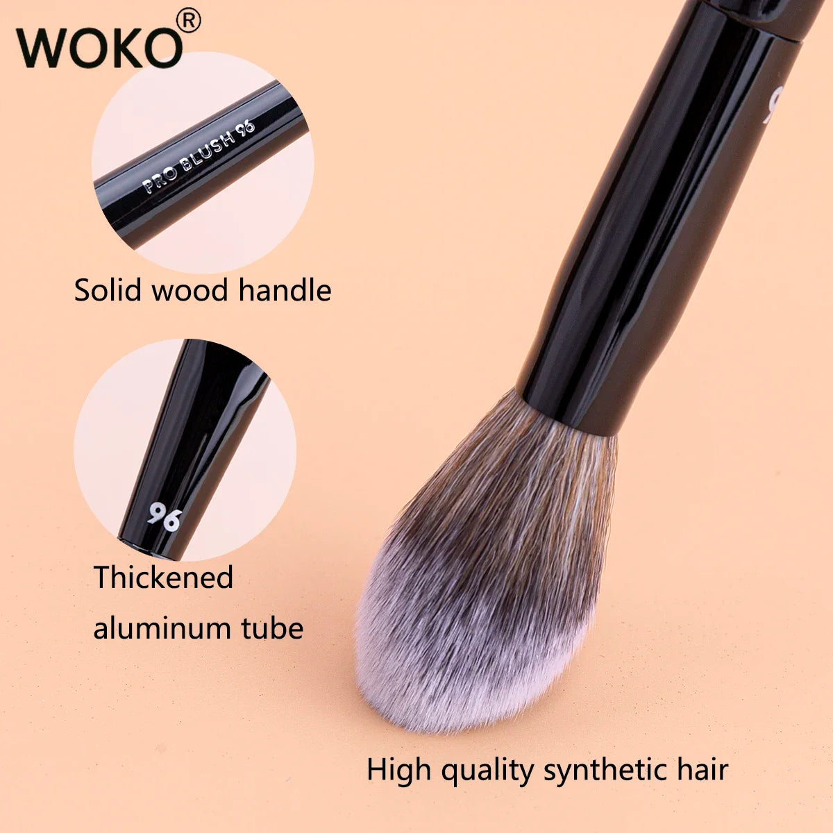 96 Blush Brush Face Contour Highlighter Blusher Brush Professional Bronzer Powder Blush Brushes High Quality Blush Makeup Tool