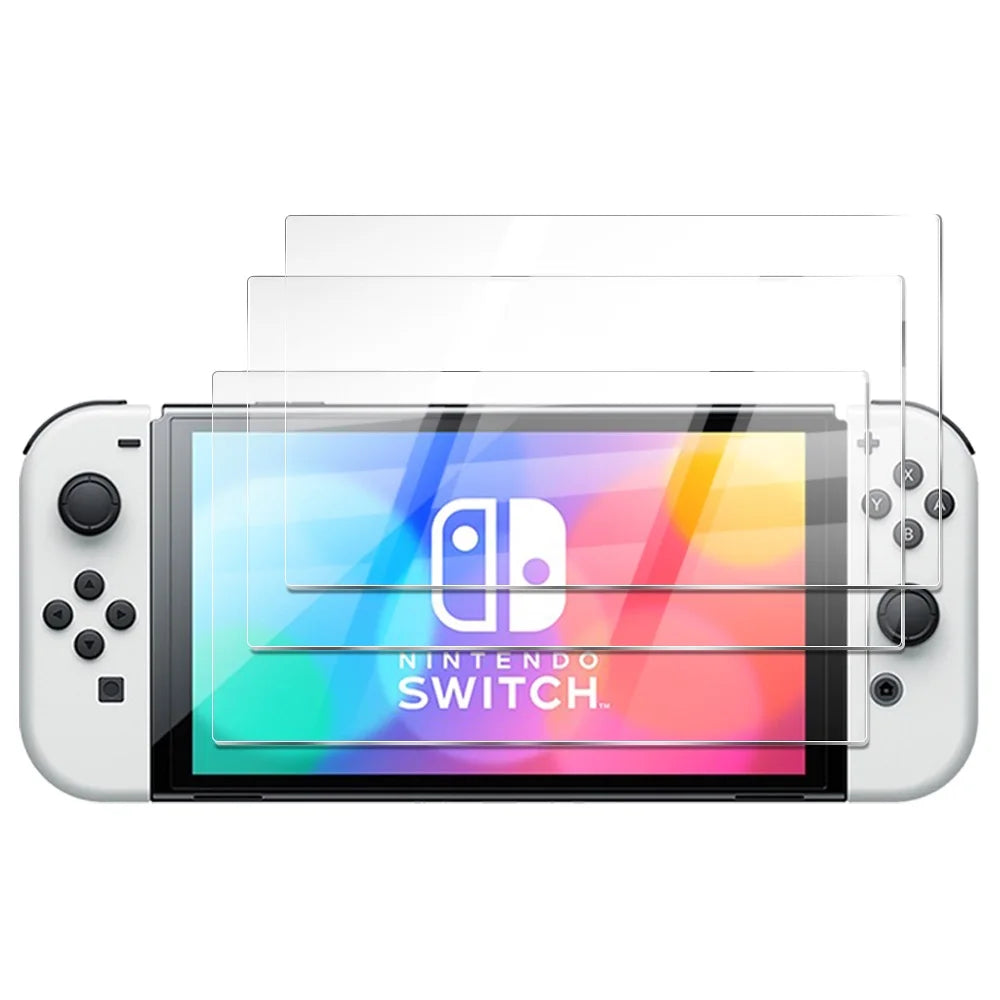 9H Tempered Glass  Nintendo Switch OLED Lite Screen Protector Tempered Glass Game Controller Protective Film Accessories