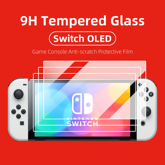 9H Tempered Glass  Nintendo Switch OLED Lite Screen Protector Tempered Glass Game Controller Protective Film Accessories