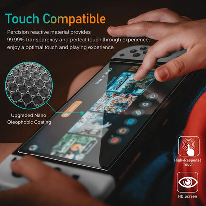 9H Tempered Glass  Nintendo Switch OLED Lite Screen Protector Tempered Glass Game Controller Protective Film Accessories