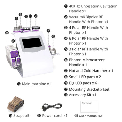 PC 9IN1 40K cavitation radio frequency machine Cavitation Radio Frequency U