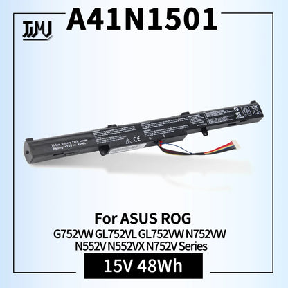 PC A41N1501 Battery 15V 48Wh  ASUS ROG G752VW GL752VL GL752VW N752VW N552V N552VX N752V Series A41LK9H L41LK2H 0B110-00360000