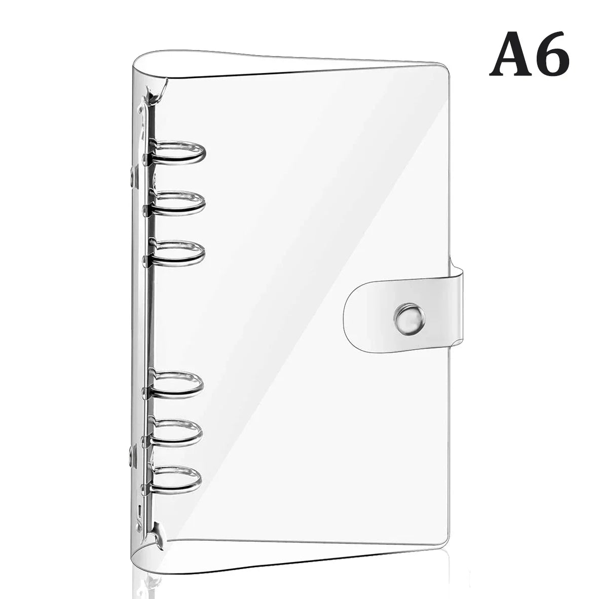 A7 A6 A5 Loose Leaf Binders Transparent Soft PVC 6 Hole Notebook Cover DIY Document Bag Clear Snap Button Close Case