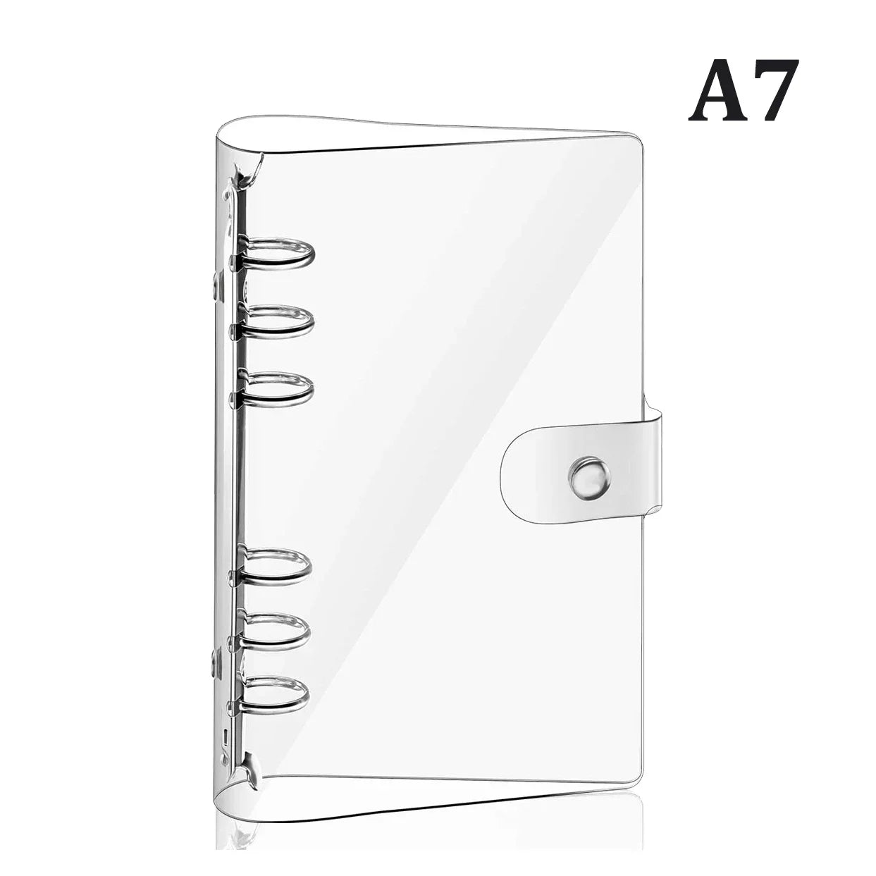 A7 A6 A5 Loose Leaf Binders Transparent Soft PVC 6 Hole Notebook Cover DIY Document Bag Clear Snap Button Close Case