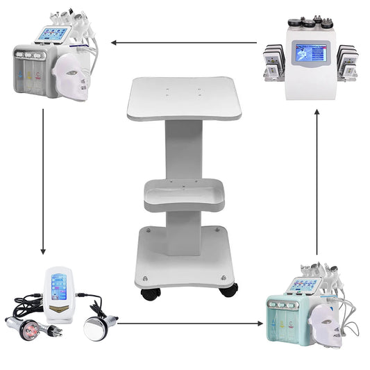 PC ABS Beauty Salon Trolley Salon Use Pedestal Rolling Cart Wheel Aluminum Stand Personal Care Appliance Parts