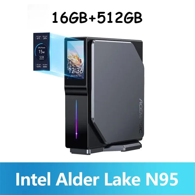 PCACEMAGIC S1 Intel Alder Lake N95 Mini Pc Minipc Gaming Gamer Windows 11 H