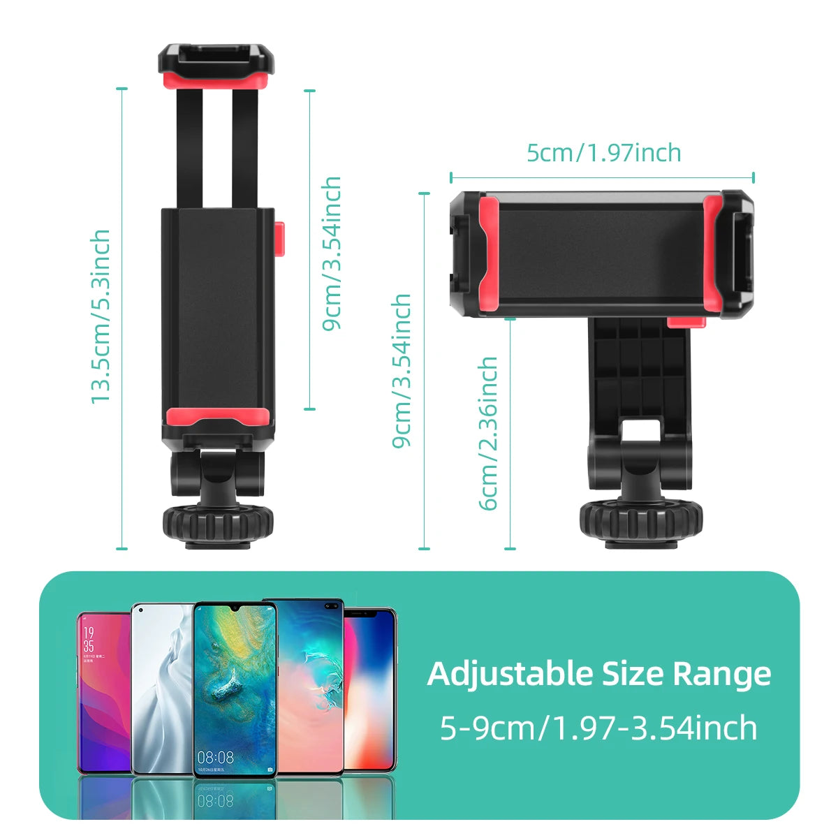 PC AFAITH Universal Phone Tripod Adapter with Remote Control 360° Rotates Adjustable Phone Clip Clamp Holder  iPhone Smartphone