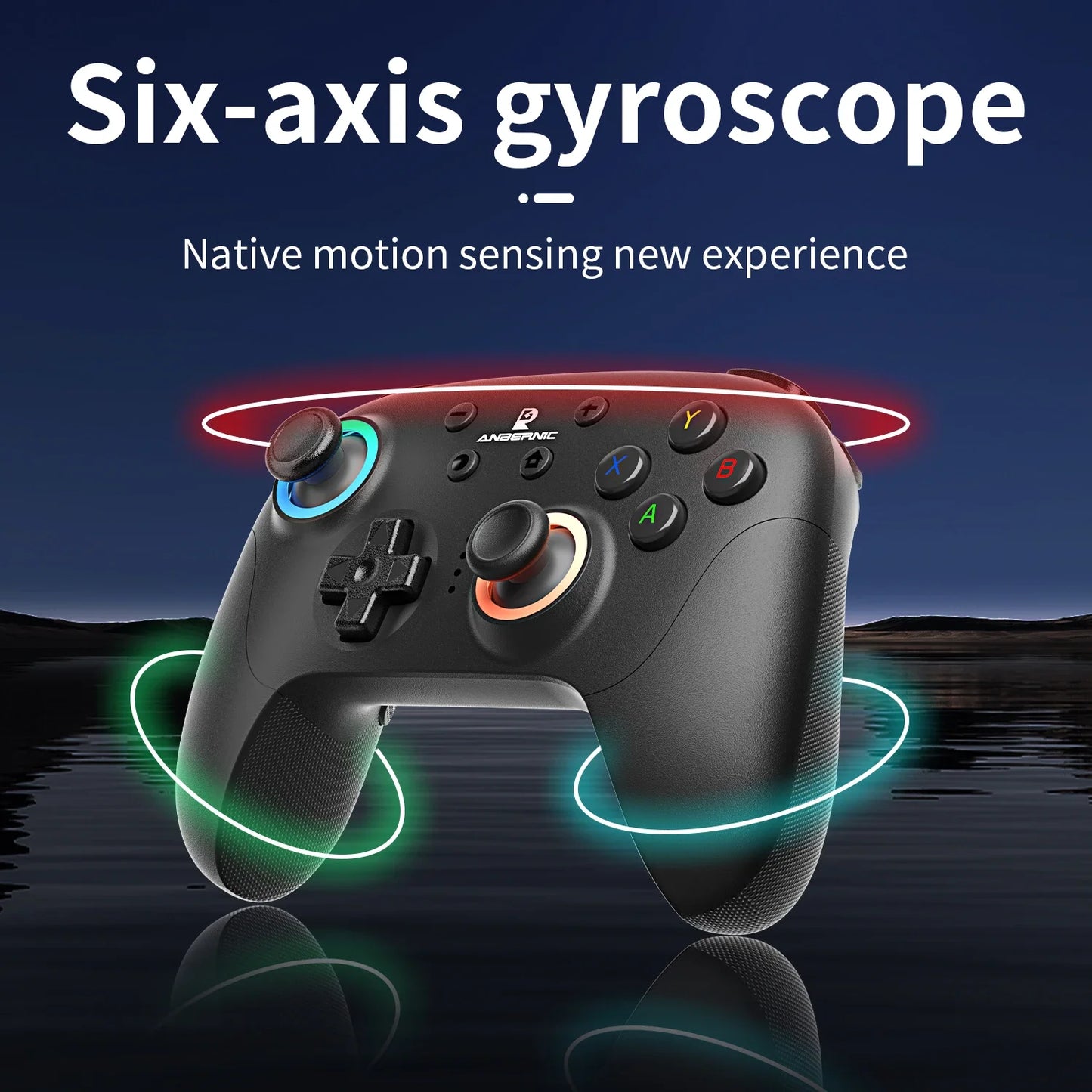 ANBERNIC RG P01Gamepad Wireless Gaming Controller Hall Trigger Joystick Macro Key RGB For Switch PC Android IOS Breathing Light