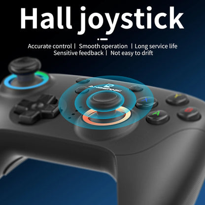 ANBERNIC RG P01Gamepad Wireless Gaming Controller Hall Trigger Joystick Macro Key RGB For Switch PC Android IOS Breathing Light