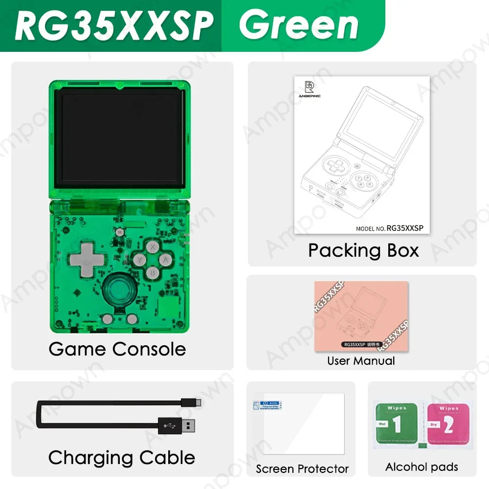 ANBERNIC RG35XXSP Flip Game Console 3.5'' IPS Screen Mini HDMI Output WiFi Bluetooth 4.2 E-book Linux Video Console Player Gifts