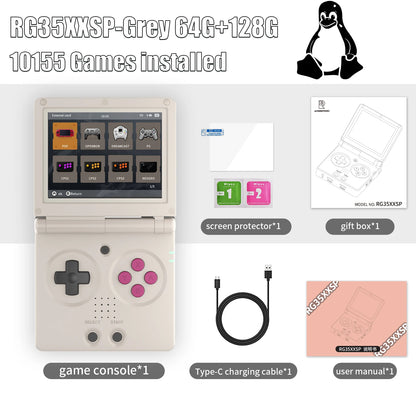 ANBERNIC RG35XXSP Flip Handheld Game Console Linux System 64G 3.5'' IPS Screen HDMI-TV-Out Support Streaming With Hall Switch