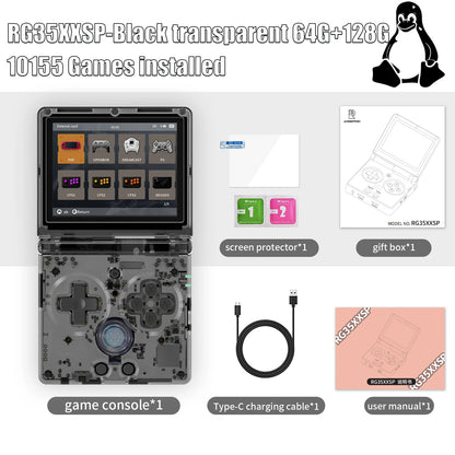 ANBERNIC RG35XXSP Flip Handheld Game Console Linux System 64G 3.5'' IPS Screen HDMI-TV-Out Support Streaming With Hall Switch