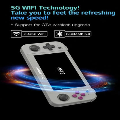 ANBERNIC RG505 Handheld Game 4.95 Inches OLED Touch Screen Android 12 OS Portable Retro Video Console 512G 70000 Games PSP Gift