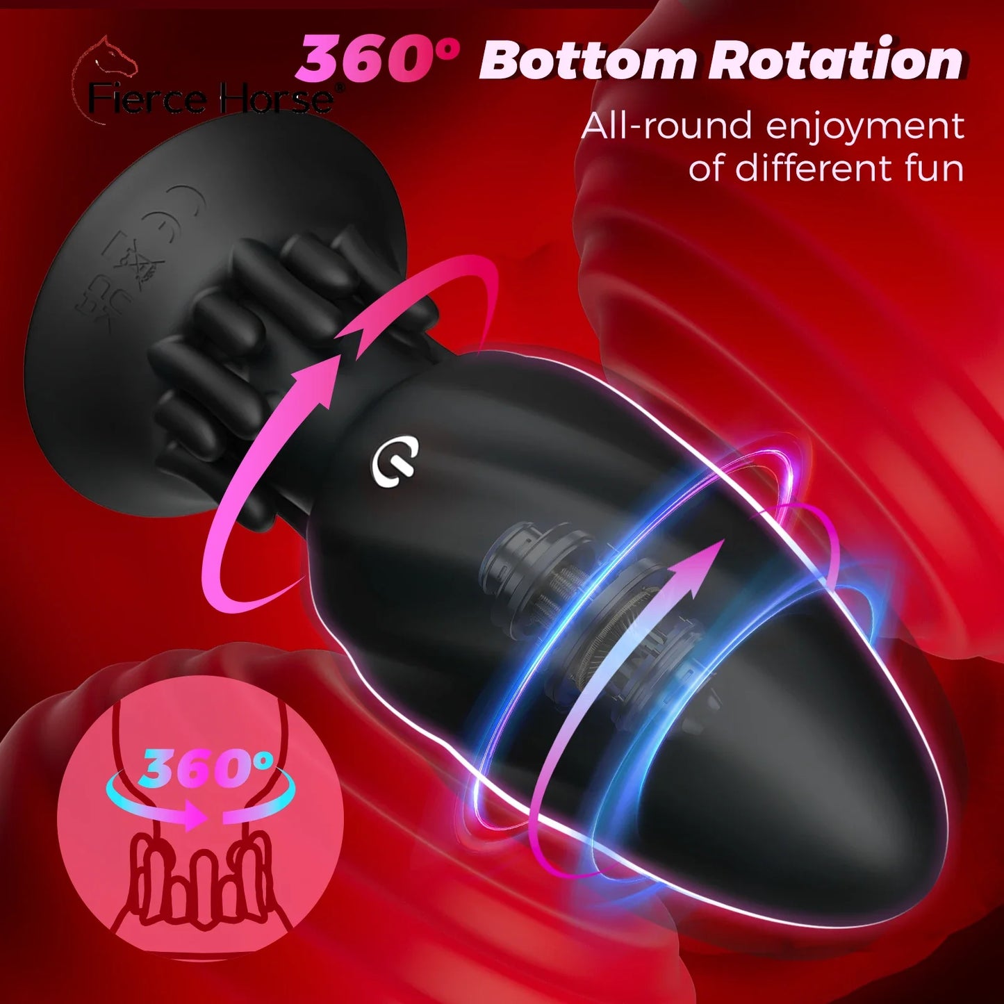 GtoozaAPP Control 10 Rotation Vibration Modes Anal Plug Butt Plug Sex Toys Anal Vibrating Stimulation Massager Dildos Adult Sex Toys