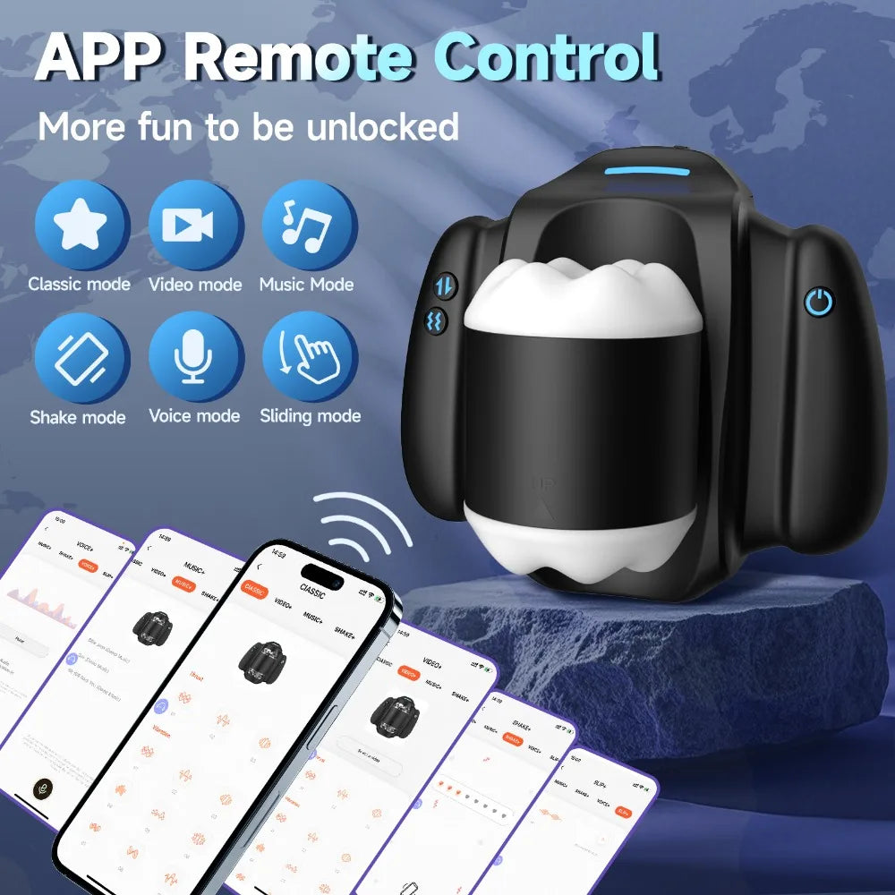 GtoozaAPP Control Powerful Vibration Extra Long Distance Telescopic Male Masturbator Masturbation Cup Pocket Pussy Sex Toys Sexmachine gtooza.com