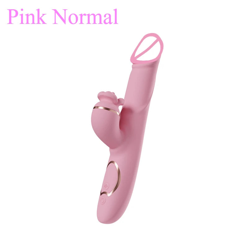 GtoozaAPP Control Vibration Flap Tongue Lick 3-in-1 Female Masturbation Vibrator Clitoral Vagina G-Spot Masturbator Massager Sex Toys