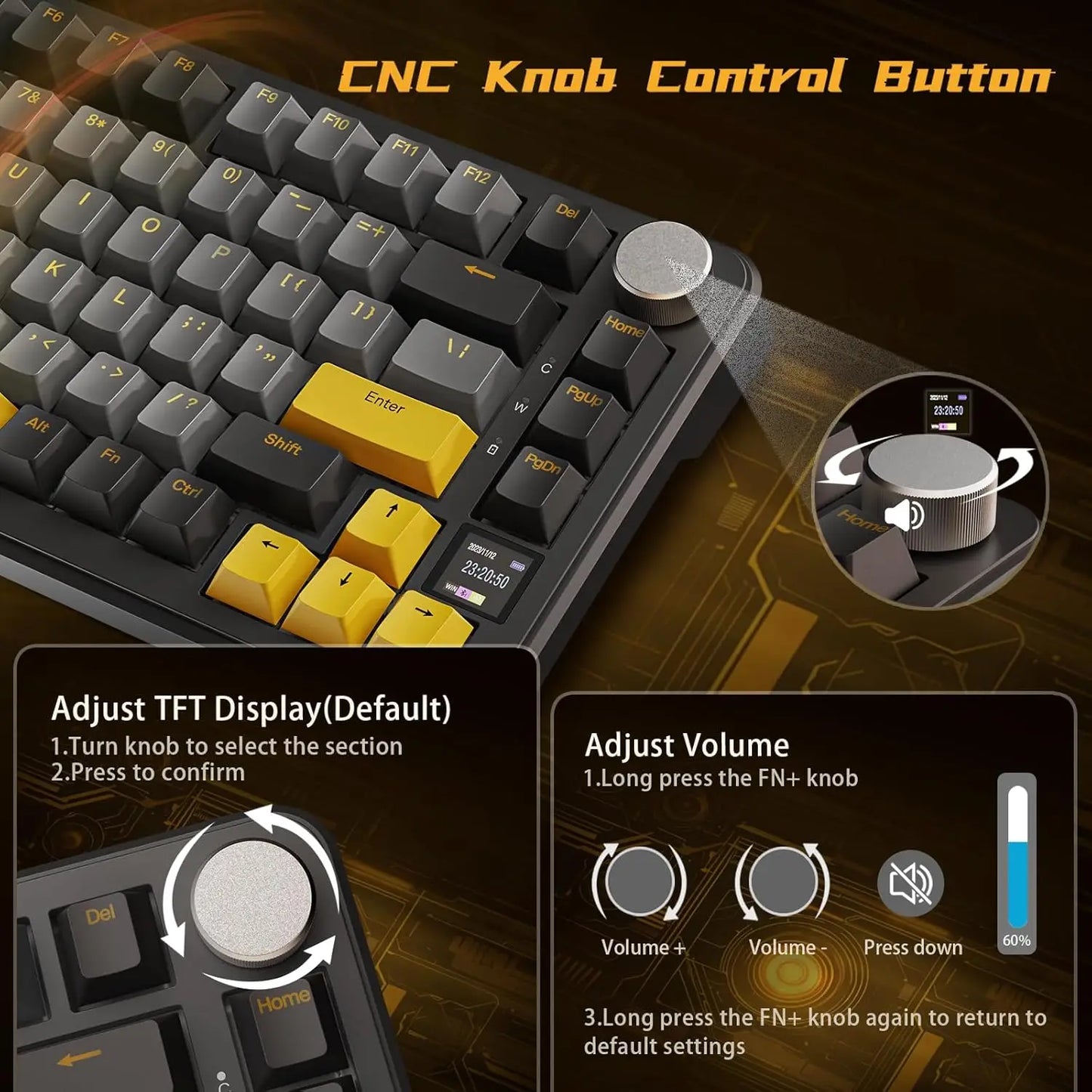 PCATTACK SHARK X85 Wireless Mechanical Keyboard, TKL 82 Keys Bluetooth 5.0/