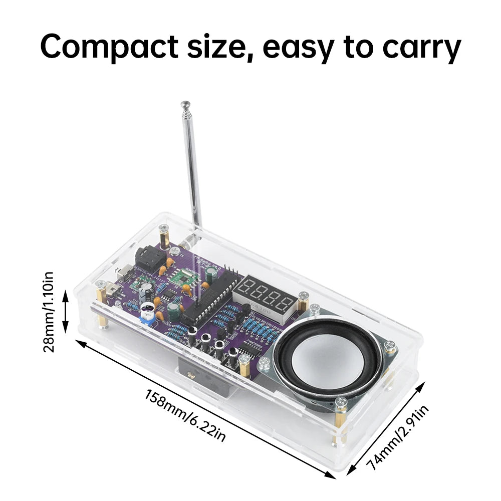 AXS2031 FM radio electronic DIY kit digital tube display radio single chip computer learning assembly parts 87.5MHz~108MHZ