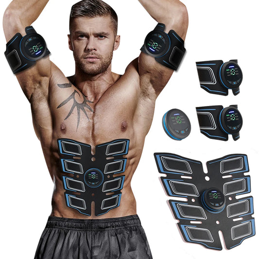 PC Abdominal Muscle Stimulator ABS EMS Trainer Body Toning Fitness USB Rech