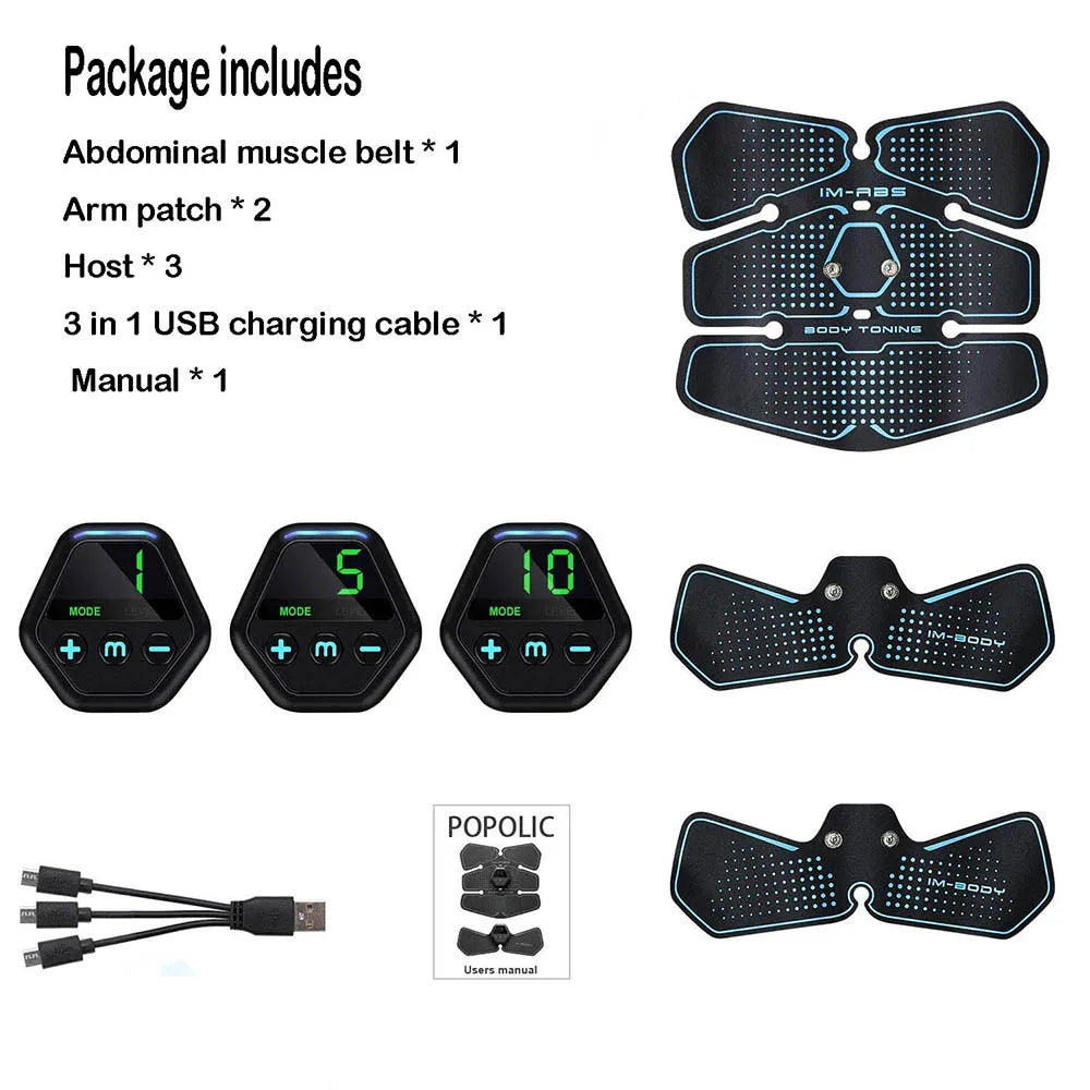 PC Abdominal Muscle Stimulator Trainer EMS Abs Fitness Equipment Training G