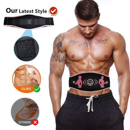 PC Abdominal Trainer Vibration Slimming Belt EMS Muscle Stimulator Toning B