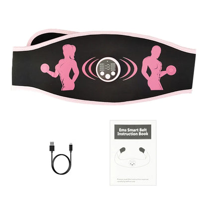 PC Abdominal Trainer Vibration Slimming Belt EMS Muscle Stimulator Toning B