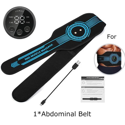 PC Abs Belt Abdominal Trainer EMS Muscle Stimulation Electric Exerciser Ton