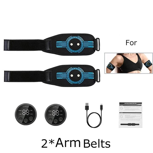 PC Abs Belt Abdominal Trainer EMS Muscle Stimulation Electric Exerciser Ton