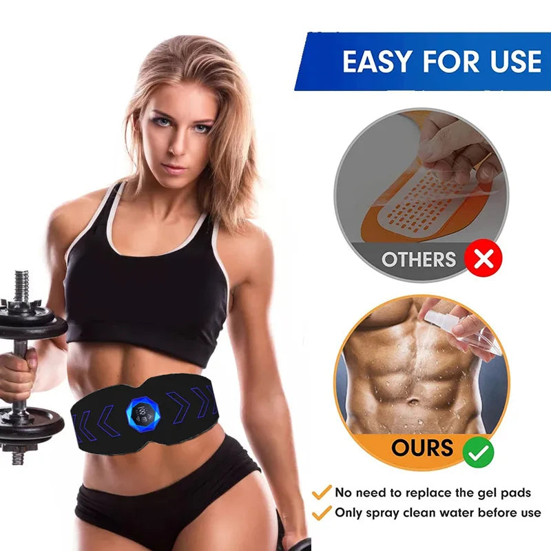 PC Abs Slimming Belt EMS Abdominal Muscle Stimulator Smart Fitness Muscle T