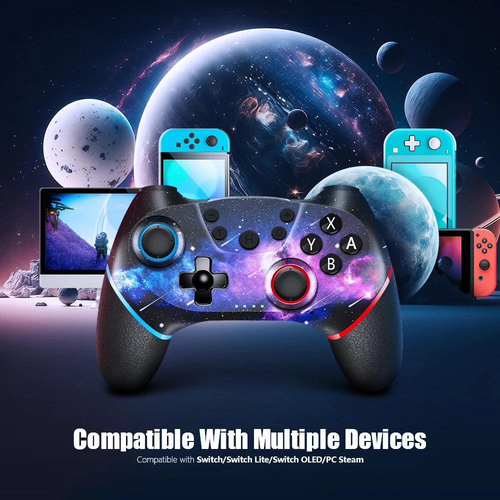 AceGamer Nebula Design Wireless Controller  Switch/Lite/OLED, with Dual Vibration/Turbo/Ergonomic Function