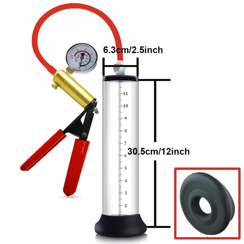 Acrylic manual enlarger toy  men vacuum pump male masturbation penis extender trainer adults sex product gtooza.com