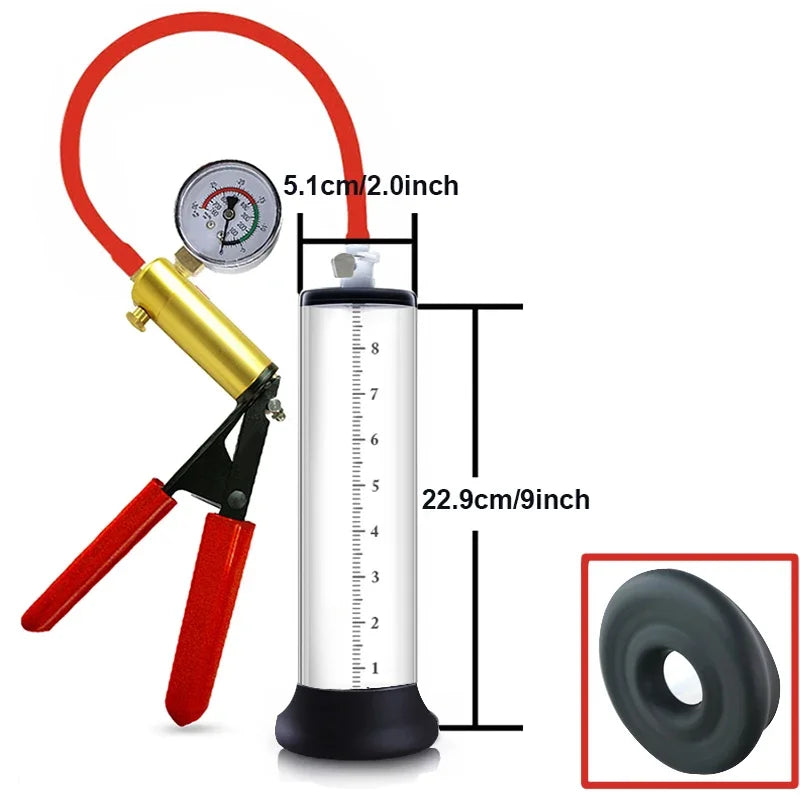 Acrylic manual enlarger toy  men vacuum pump male masturbation penis extender trainer adults sex product gtooza.com