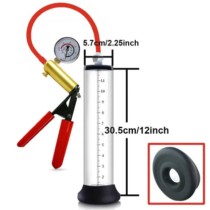 Acrylic manual enlarger toy  men vacuum pump male masturbation penis extender trainer adults sex product gtooza.com