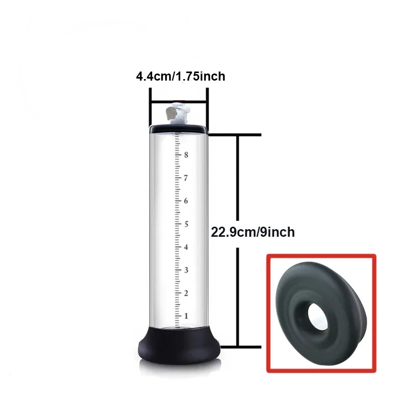 Acrylic manual enlarger toy  men vacuum pump male masturbation penis extender trainer adults sex product gtooza.com