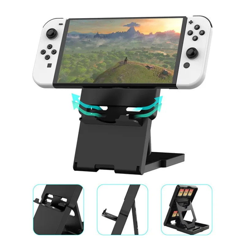 Adjustable Game Console Stand For Nintendo Switch Lite/OLED Bracket Foldable Mobile Phone Desktop Stand Holder Base