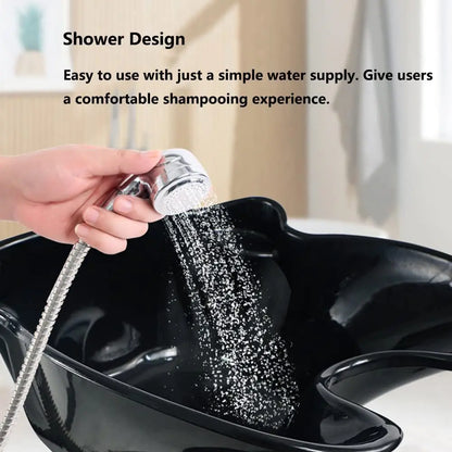 PC Adjustable Washer Salon Hair Styling Washing Cleaning Deep Shampoo Basin Sink Bathroom Hairpin Portable Salon Basin Wash Hose