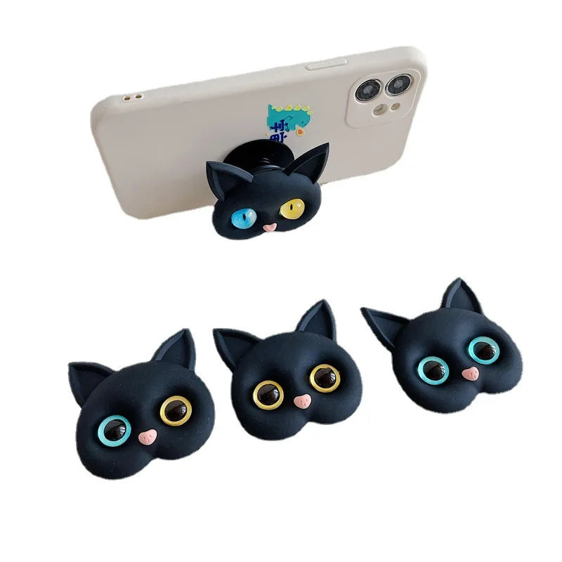 PC Air Sac Phone Holder  Korean INS  3D Cat Cellphone Finger Ring Stand  Mobile Phone Accessories  Iphone