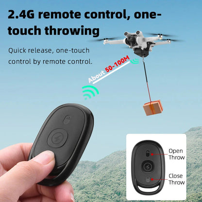 Airdrop System  DJI Mavic 3/2 Zoom AIR 2 Mini 3/Mini 4 Pro Drone Fishing Bait Wedding Ring Gift Deliver Life Rescue Thrower