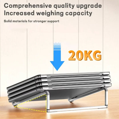 Aluminum Alloy Laptop Holder Stand Desktop Height Increase Folding Cooling Bracket Anti Slip For All Notebook Macbook