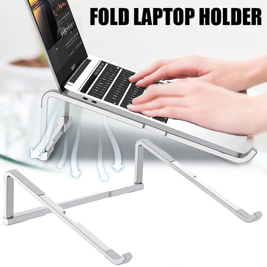 Aluminum Alloy Laptop Holder Stand Desktop Height Increase Folding Cooling Bracket Anti Slip For All Notebook Macbook