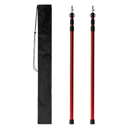 PC Aluminum Alloy Tent Poles Adjustable Tent Support Rods Beach Shelter Tar