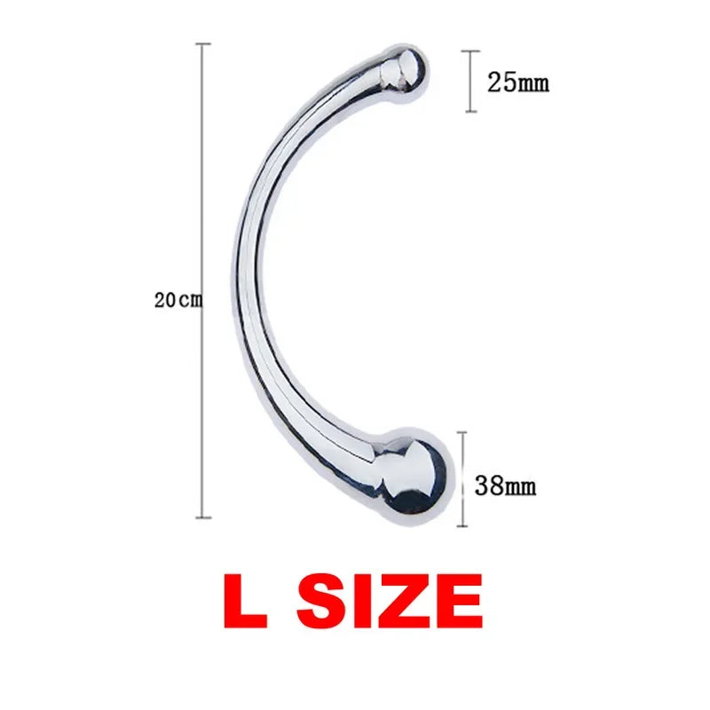 Gtooza_Anal Plug  Stainless Steel G Wand Massage Stick Pure Metal Penis G-Spot Stimulator Sex Toy  Women Men gtooza.com