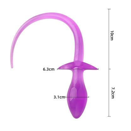 Anal  Silicone Dog Tail Toys  Women Men  Games SM Erotic Toy G-spot Massage Sex Products