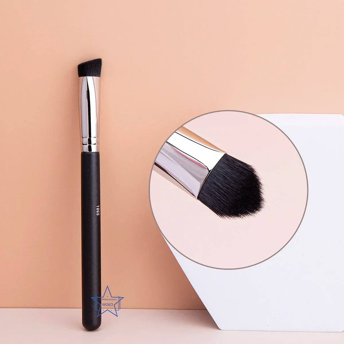 Angled Liquid Powder Contour Makeup Brushes Cream Blush Liquid Foundation Blending Brush Angled Professional Beauty Tools