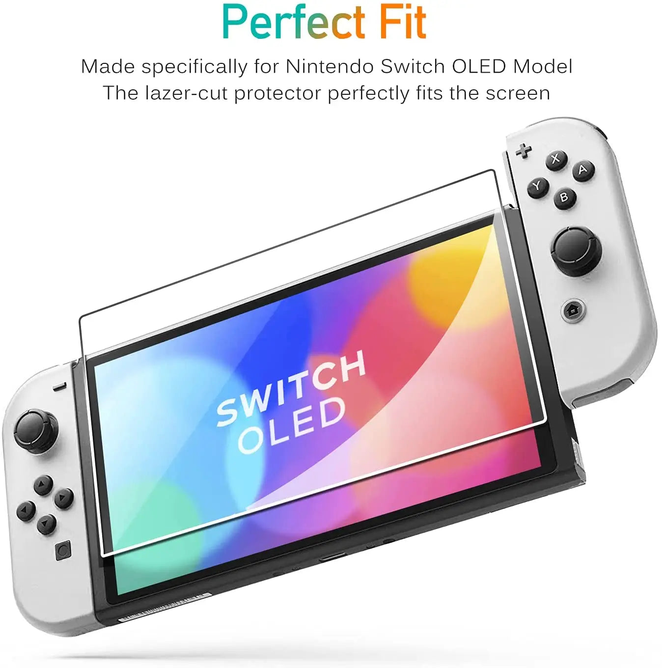 Anti-Scratch 9H Eyes Protective Glass Film Bubble-Free Tempered Glass Screen Protector  Nintendo Switch OLED Game Console