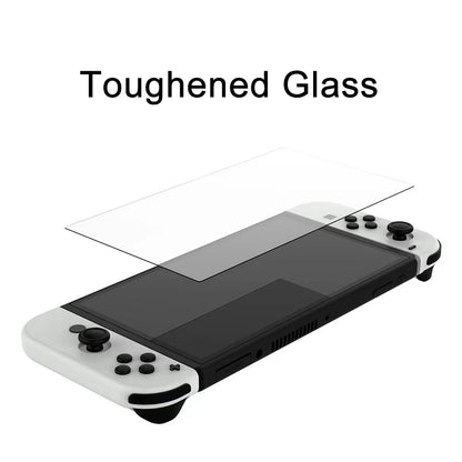 Anti-Scratch 9H Eyes Protective Glass Film Bubble-Free Tempered Glass Screen Protector  Nintendo Switch OLED Game Console